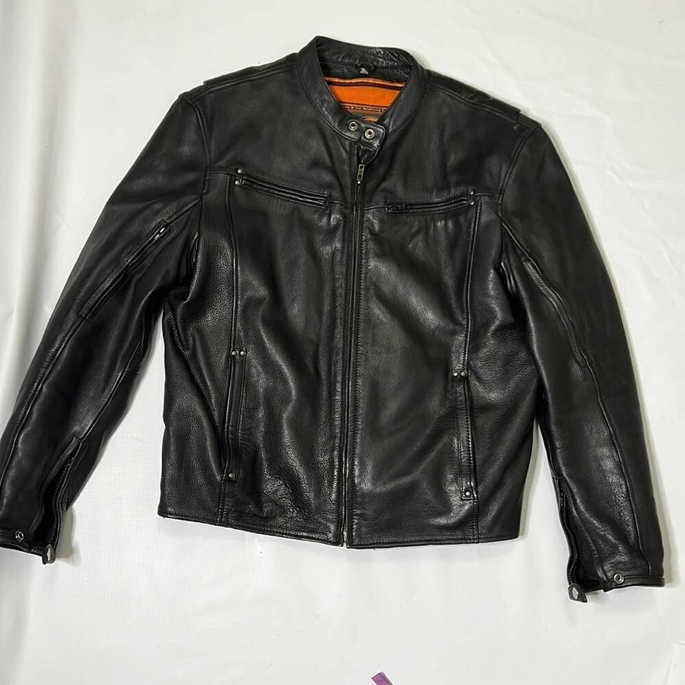 NWOT LEATHER BIKER JACKET SIZE XL